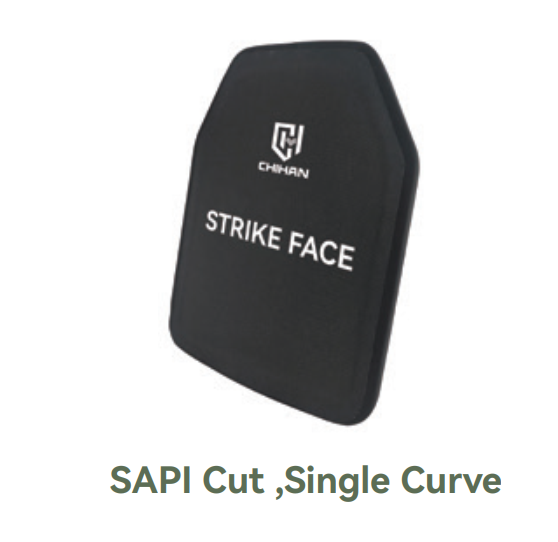 Black CHIHAN ultralight RF1 UHMWPE ballistic plate marked strike face